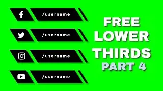 Free lower third with green screen 4 (social media lower thirds)