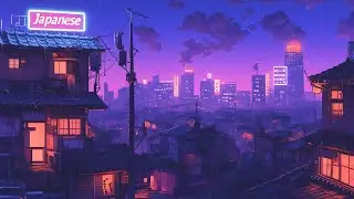 Retro Lofi Hip Hop Beats 🔤 1980s & 90s Vibes & Nostalgic Japanese Town Ambience 🌆 Lofi Rain Playlist