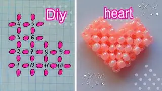 Объемное сердце из бисера💓Сердечко для украшения💓 