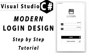 C# Modern Login Design and get Icons easily from Pichon