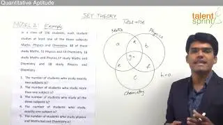 Example of Three Sets | Model 2 | Set Theory | Quantitative Aptitude | TalentSprint Aptitude Prep