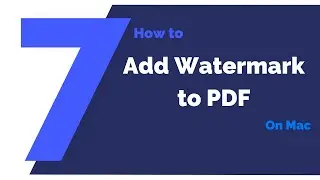 How to Add Watermark to PDF on Mac | PDFelement 7