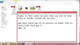How to hide file inside the picture without any software.