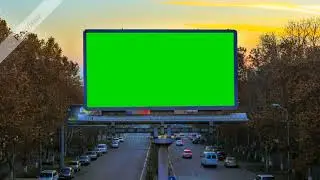 Above road sign board VFX Green Screen Film Making free video