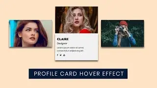 Flexbox Profile card hover Effect | CSS Flexbox Tutorial