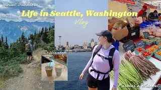Life in Washington ☀️ | Bainbridge Island Ferry⛴️, Hiking 12 Miles🗻, & Farmers Market🥦