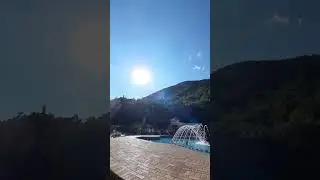 фонтан и солнце в Железноводске.  Sun in the Zheleznovodsk.