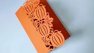 Pumpkin Tri Fold Card | 3D svg | SVG Templates | Circuit | FREE 3D SVG