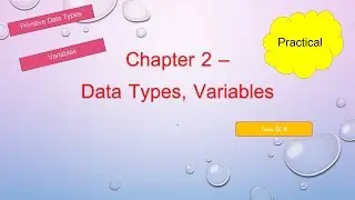 Chapter 2: Data Type  & Variables Practical Examples