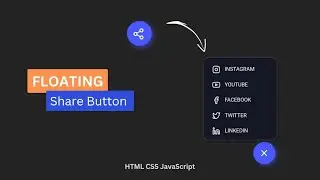 Floating Share Button using HTML CSS JavaScript
