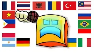 Friday Night Funkin' Geometry Dash in different languages meme (FNF)
