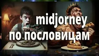 Запросы midjourney на основе русских пословиц.