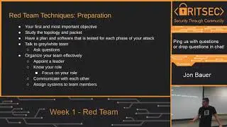 Week 1 Education - Red Teaming