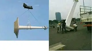Viral, tugu monas dicabut, diangkat truk dan helikopter bikin netizen heboh
