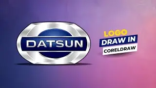How to draw Datsun Car Logo in Coreldraw | Drawing