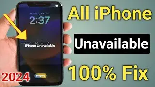 iPhone Unavailable Lock Screen How To Fix || How To Unlock Any iPhone Unavailable