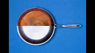 Эксперимент. Очищаем сковородку от нагара