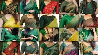 😍💯Beautiful Dark Green Colour Blouse Designs For Silk Sarees|Dark Green Colour Blouse Designs❤|