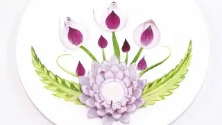 How to make Red Onion Flower garnish