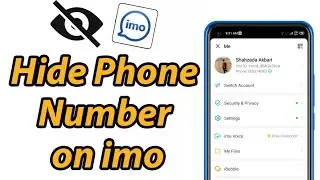 how to hide imo number from profile || imo mobile phone number hide | Hamid Tricks