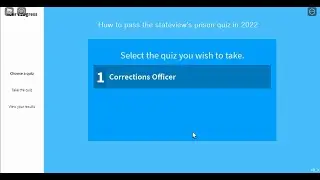 How to pass the stateview's prison quiz in 2022 (Updated)