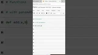 Creating functions with parameter using Python