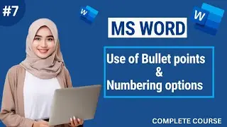 How to Insert Bullets in Microsoft Word | How to Use Bullets and Numbering options in MS Word