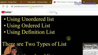 HTML Tutorial 12 Type Attribute in LIst