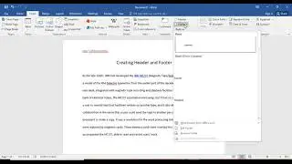 Creating Header and Footer