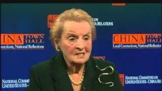 Madeleine Albright on China: NCUSCR's CHINA Town Hall 2013