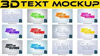 3D Text Effect Mockup Download In PSD Files |English| |Photoshop Tutorial|