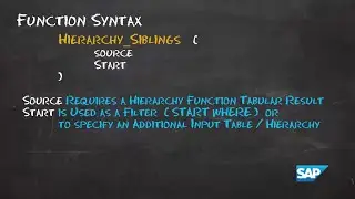 SAP HANA Academy - SQL Functions: Hierarchy Siblings [2.0 SPS00]