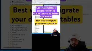 How to migrate tables and data from one database to other - create sql scripts 