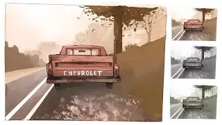 Designing a Landscape In Procreate for the FIRST Time! (easy digital painting, beginners friendly)