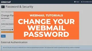 Webmail Tutorials - How to Change Your Password