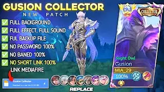 New Script Skin Gusion Collector Night Owl No Password | Full Effect Voice | Patch Terbaru