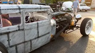 1929 Ford Model A Hot Rod Cold Start, Idle