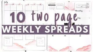 10 TWO-PAGE Bullet Journal Weekly Spread Layouts