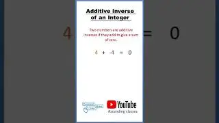 Additive inverse of integer #maths #integer #inverse #addition
