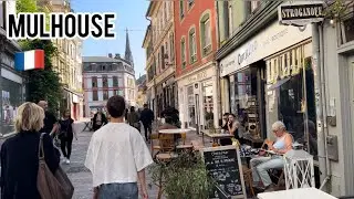 Mulhouse France 🇫🇷 Walking Tour (4K 60fps) Saturday 21 September 2024 City Walk Alsace Europe