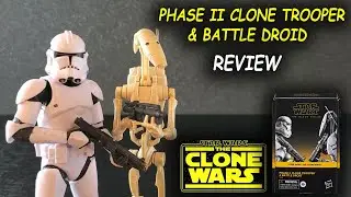 Phase II Clone Trooper & Battle Droid (Star Wars Black Series) REVIEW