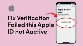 How to Fix Verification Failed This Apple ID is Not Active? (Best Method)