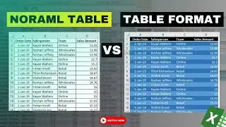Different between Normal Table Vs Table Formats I Reporting Tips in Excel