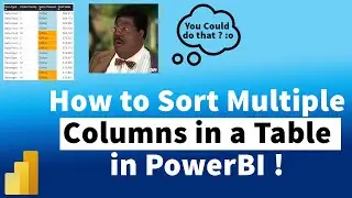 How to sort Multiple Columns in a Table in PowerBI | MiTutorials