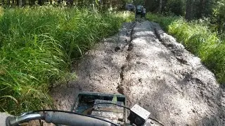 Полноприводный мотоцикл в грязи 