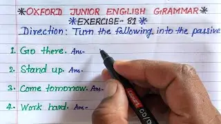 intransitive verb voice change | oxford junior english grammar exercise 81