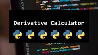 HOW TO CREATE A DERIVATIVE CALCULATOR FROM USER INPUT FOR BEGINNERS IN PYTHON 💻