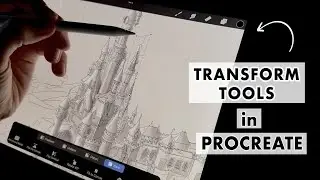 Take your art to the next level with the TRANSFORM TOOLS in PROCREATE: Resize, Rotate, Distort, Warp