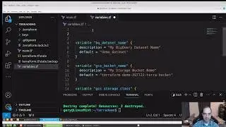 DE Zoomcamp 1.3.3 - Terraform Variables