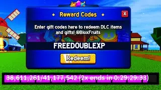 ALL 25 FREE DOUBLE XP CODES in 1 MINUTE for ROBLOX BLOX FRUITS!